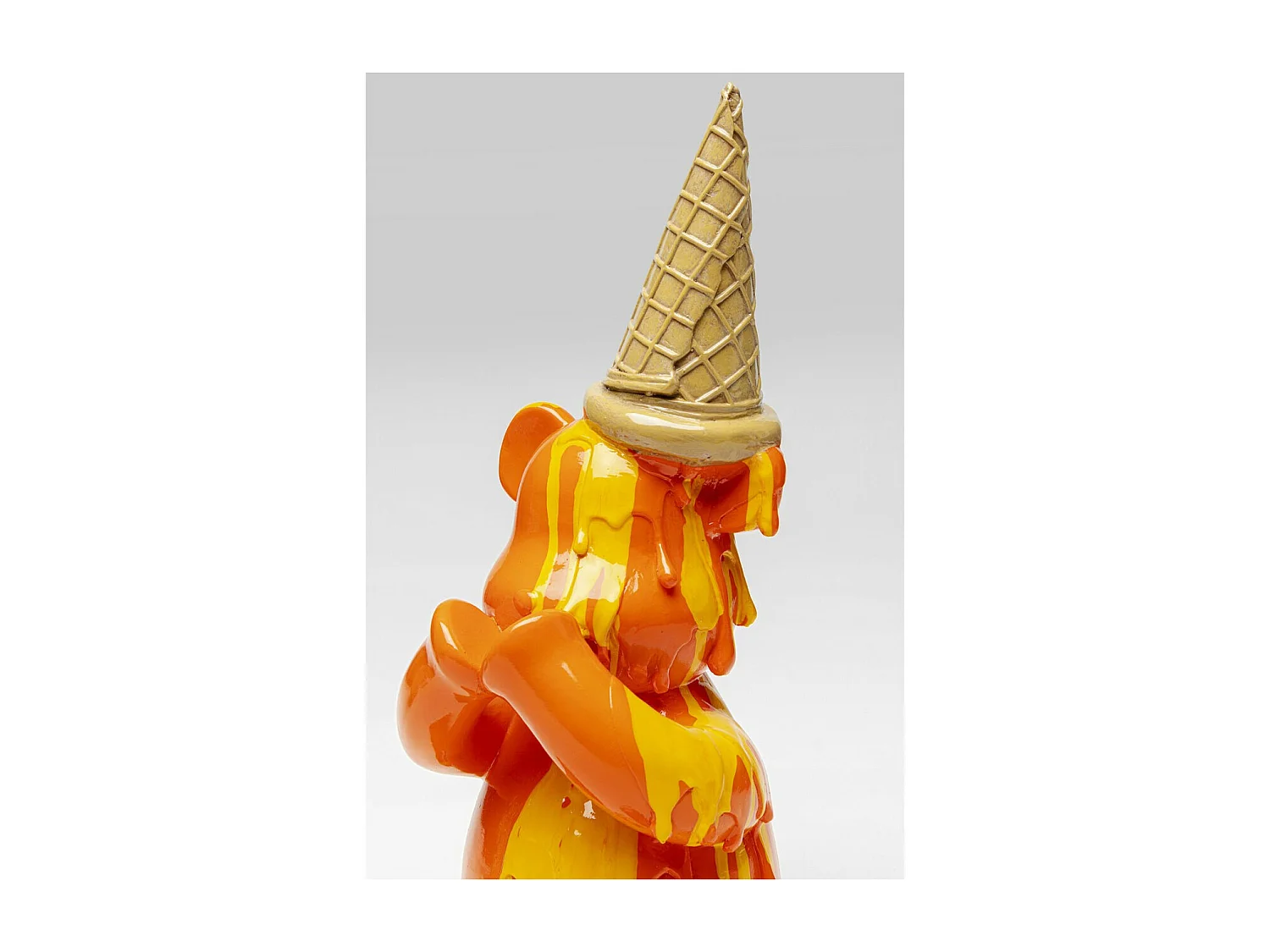 Deko Figur Sitting Gelato Bear Orange 37cm