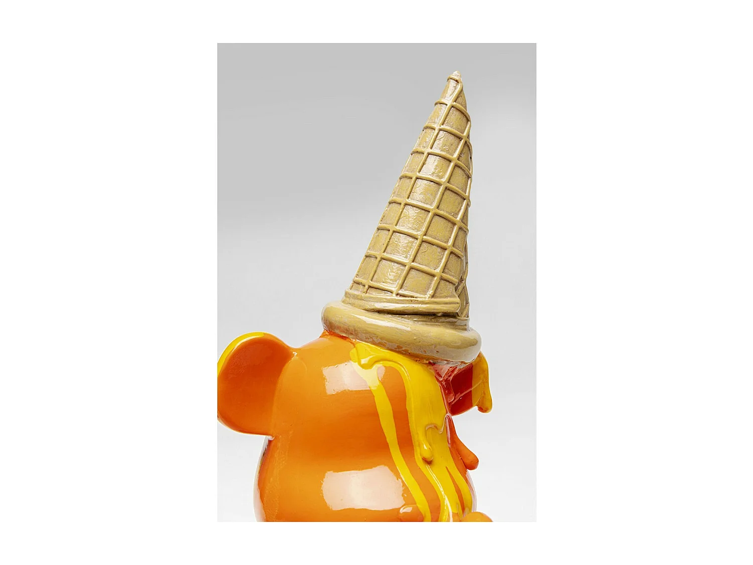 Deko Figur Sitting Gelato Bear Orange 37cm