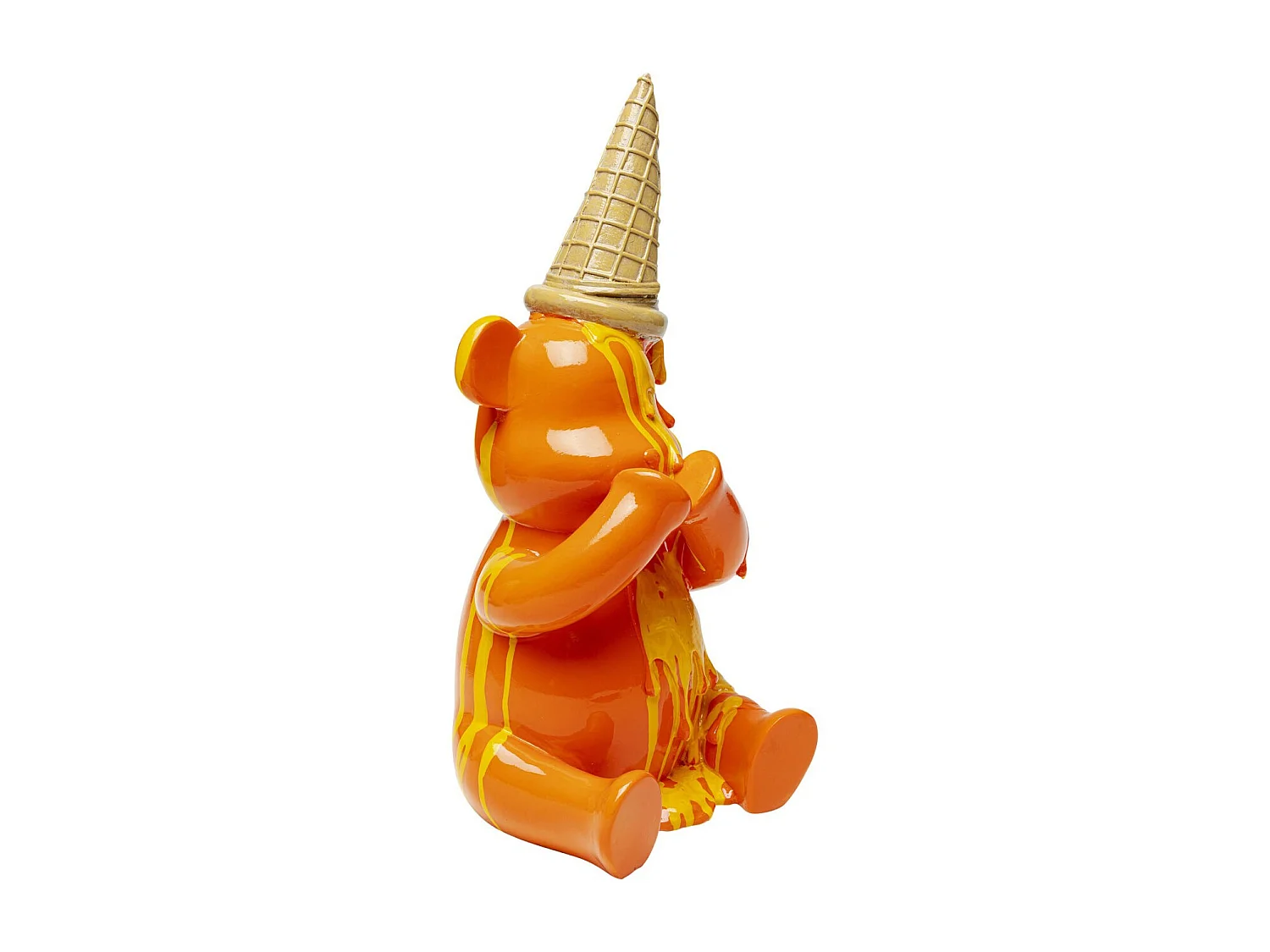 Deko Figur Sitting Gelato Bear Orange 37cm