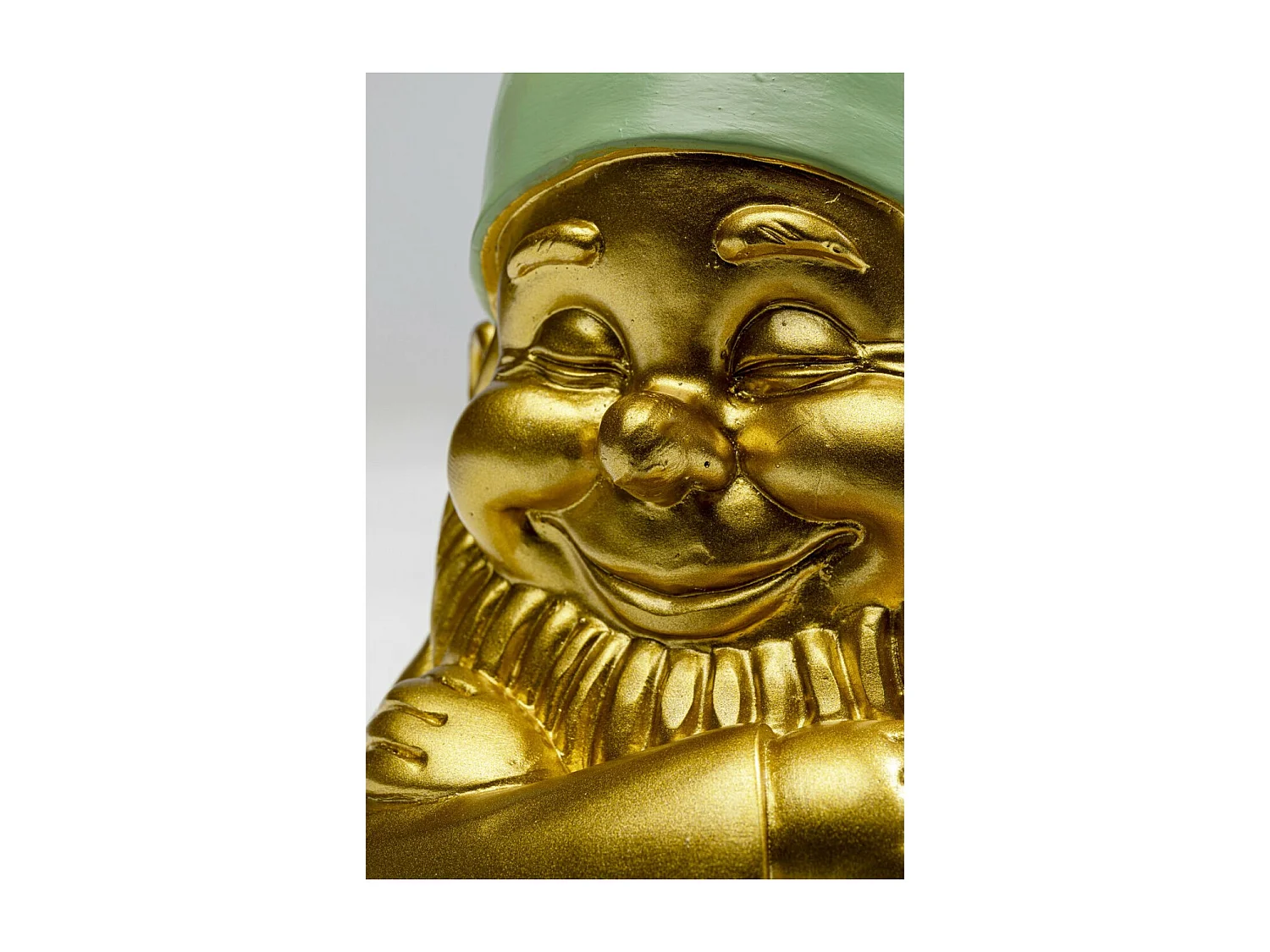 Deko Figur Zwerg Gold Grün 21cm