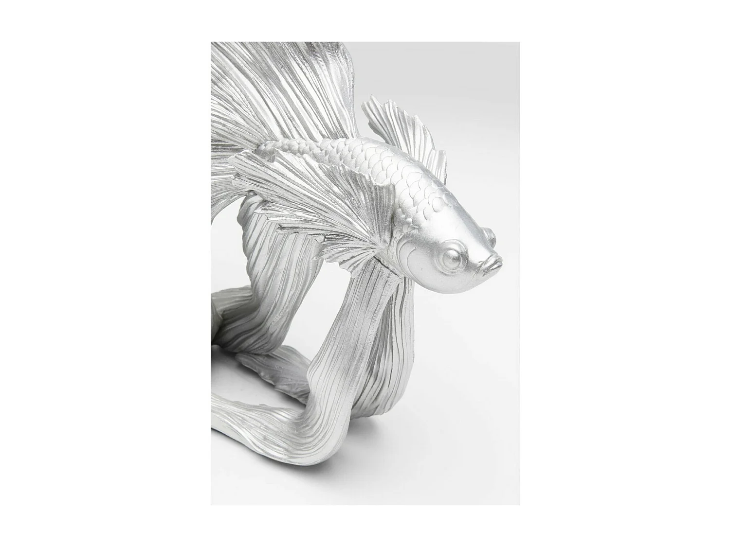 Deko Objekt Betta Fish Silber Klein