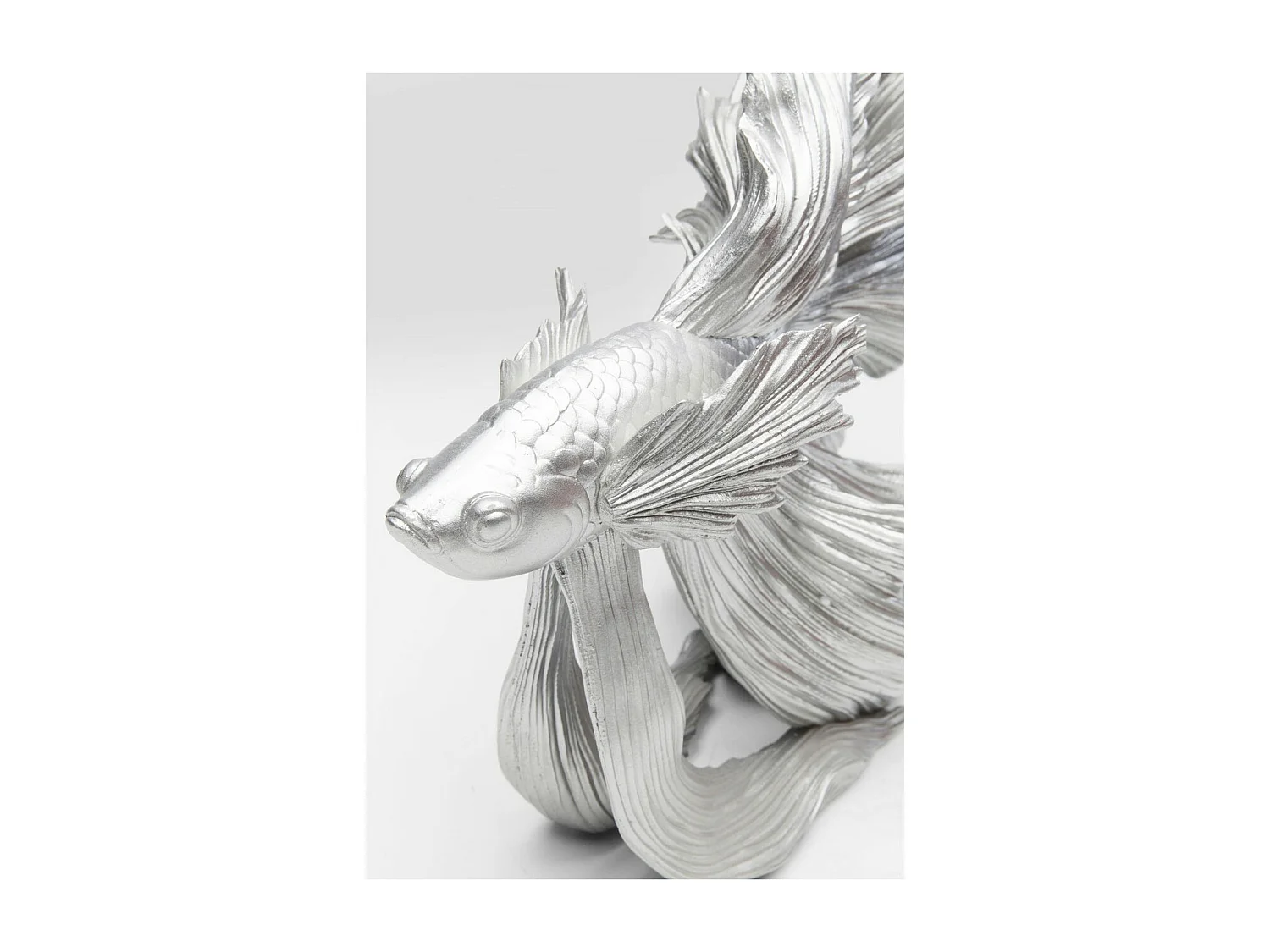 Deko Objekt Betta Fish Silber Klein