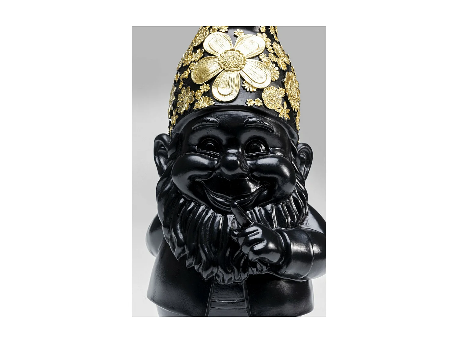 Figurine décorative Nain Standing noir-doré 45