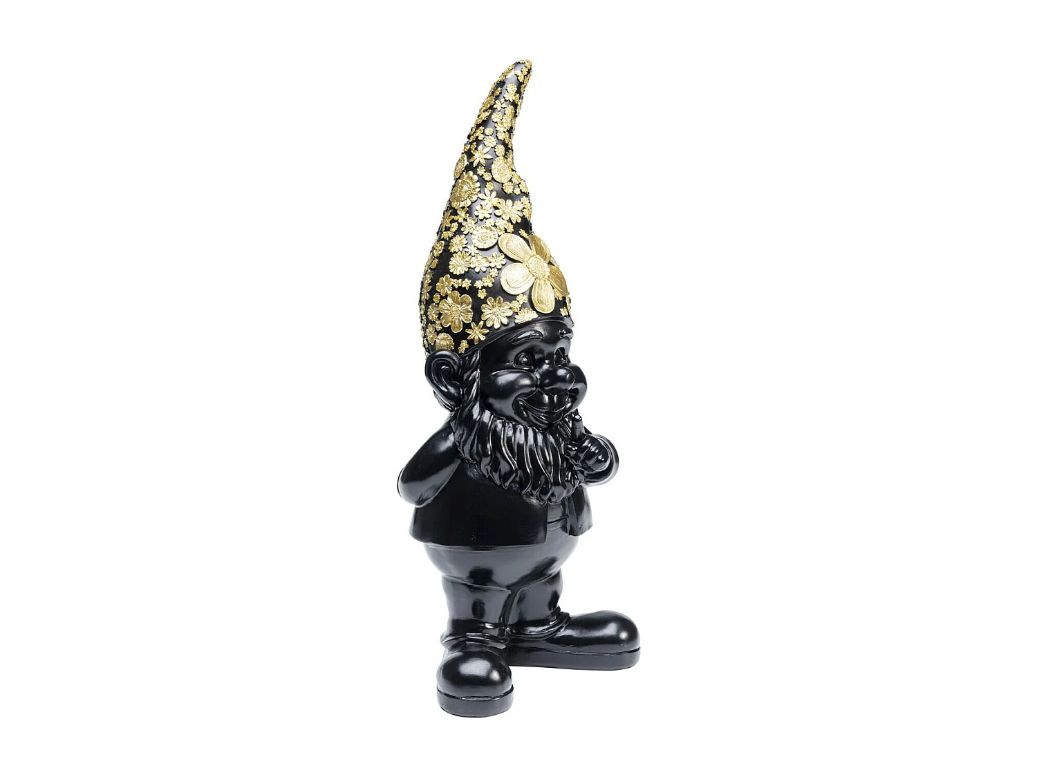 Figurine décorative Nain Standing noir-doré 45