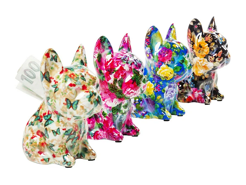 Spardose Dog Fiore 12cm Sortiert