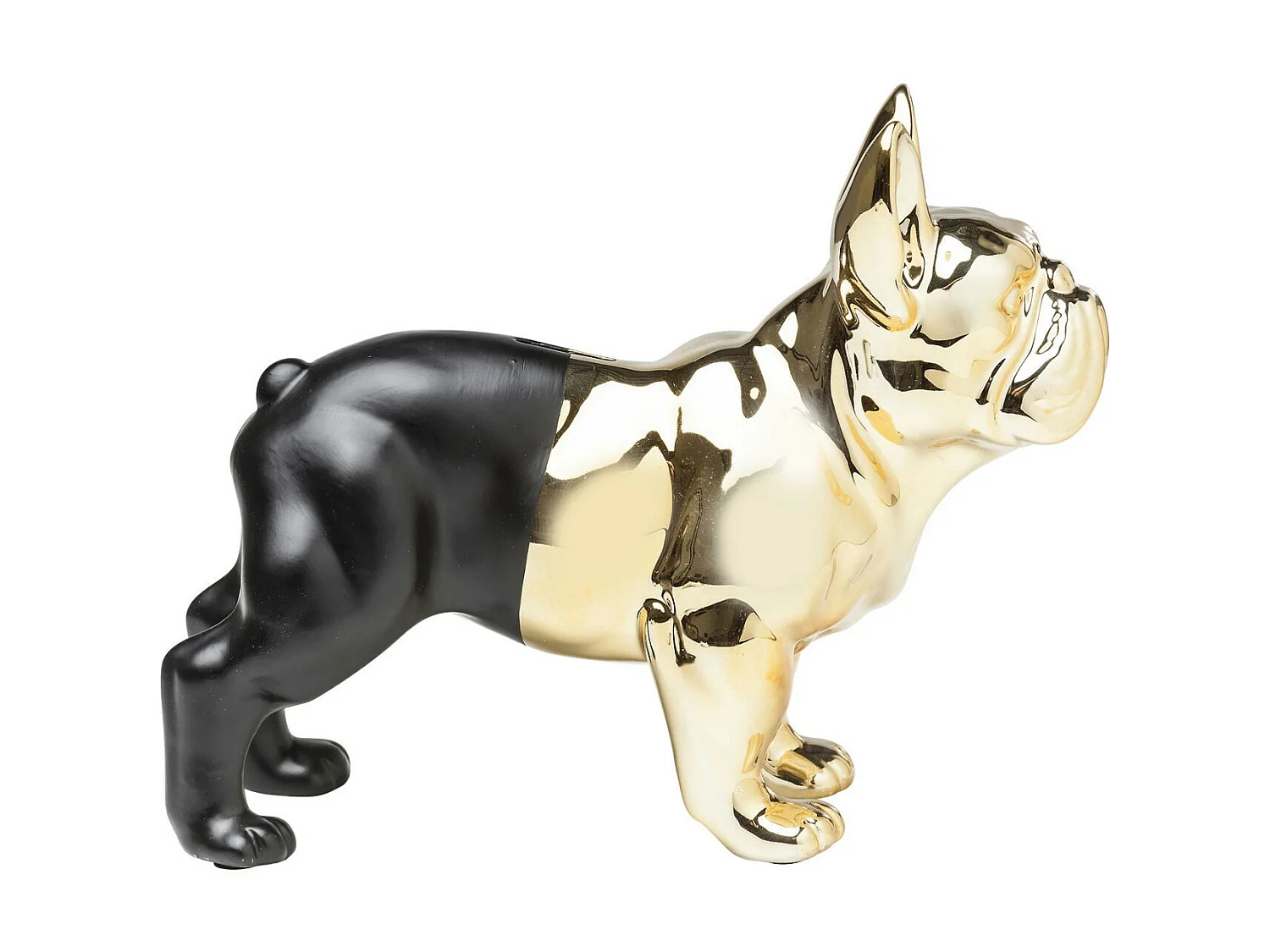 Spardose Bulldog Gold-Schwarz