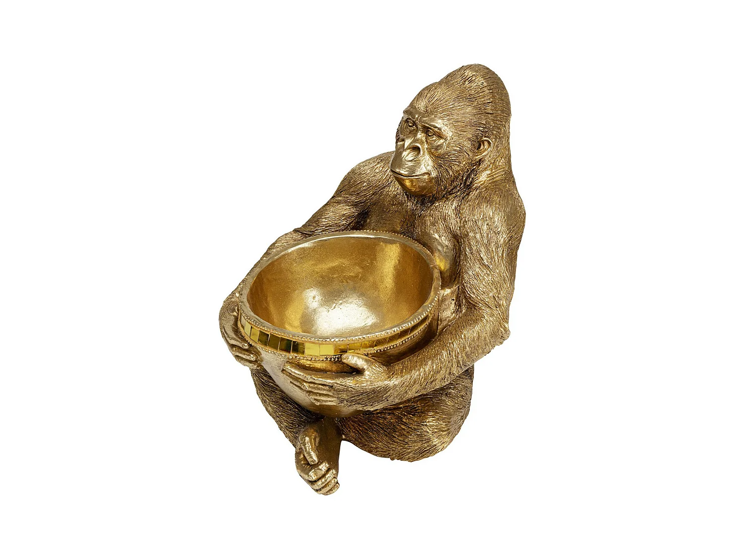 Figura decorativa Holding Bowl oro 41cm