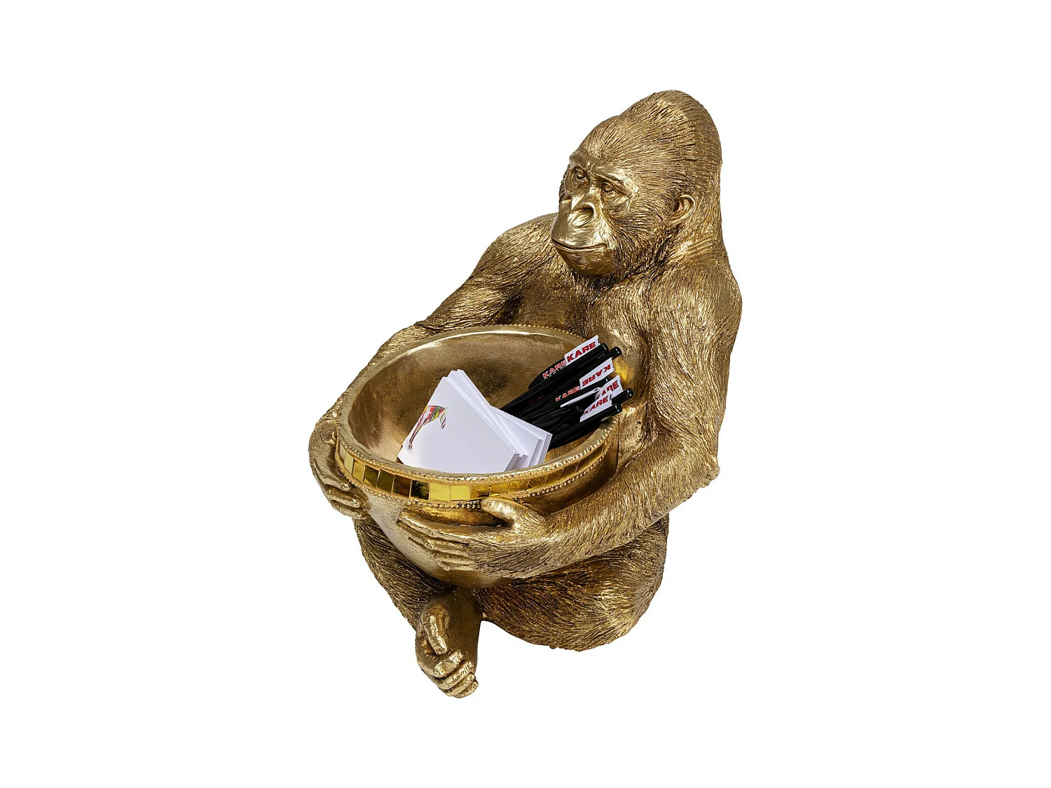 Figura decorativa Holding Bowl oro 41cm
