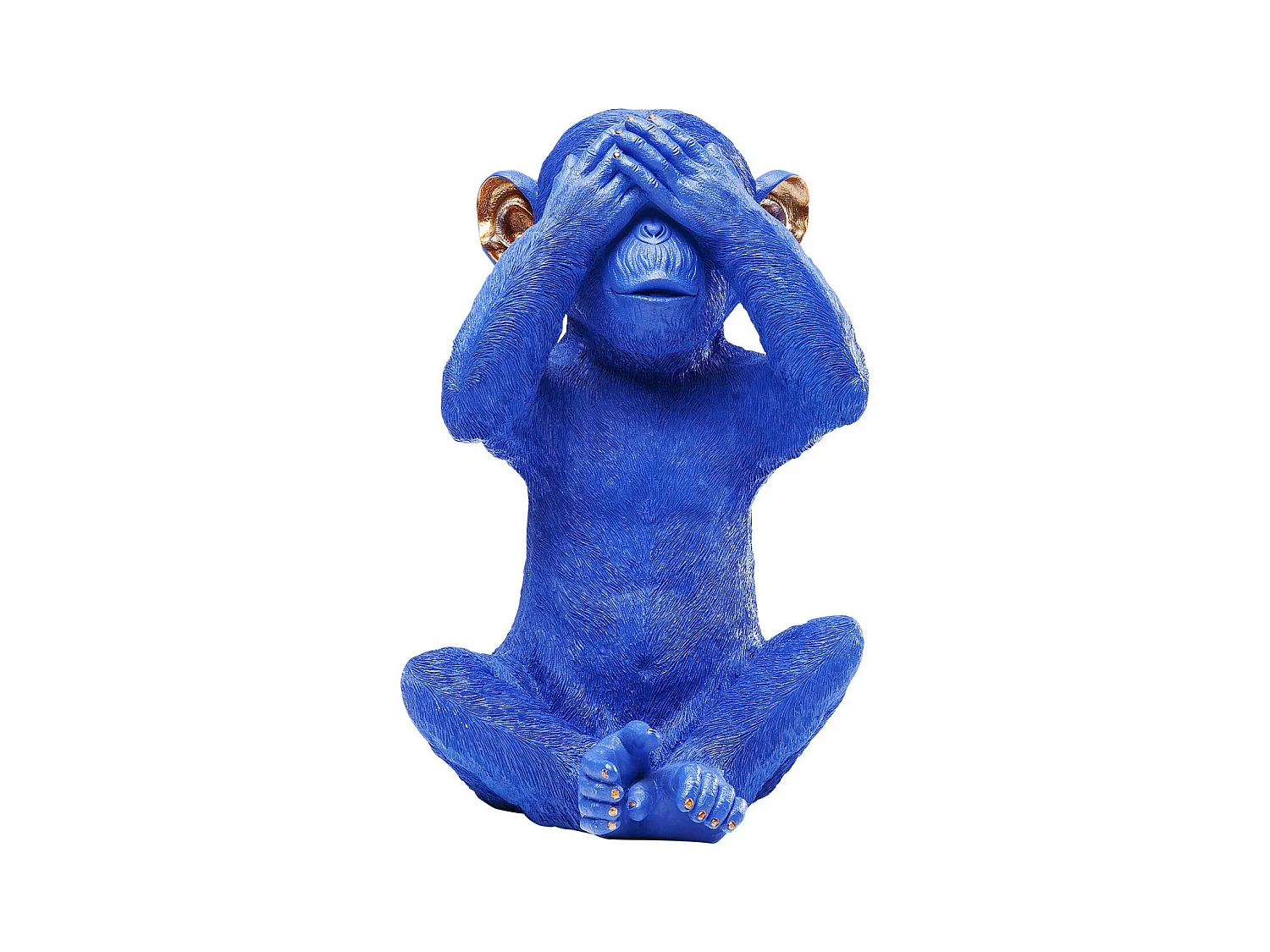 Tirelire Monkey Mizaru bleu