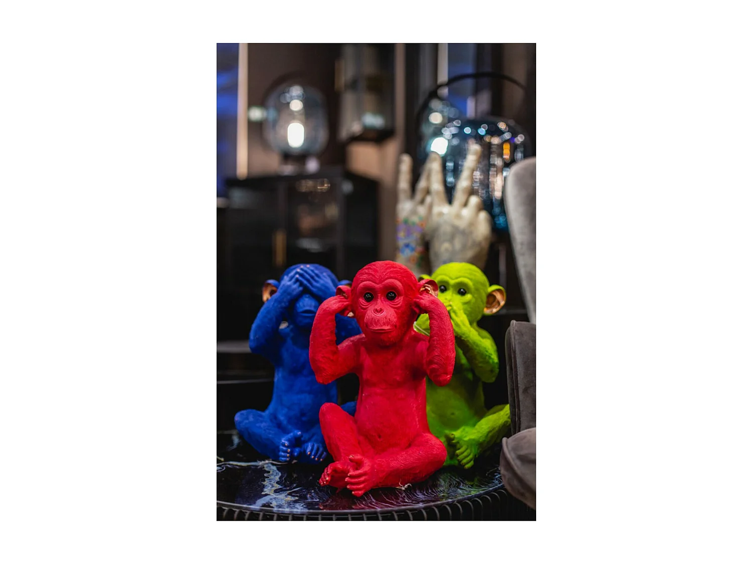 Spardose Monkey Mizaru Blau