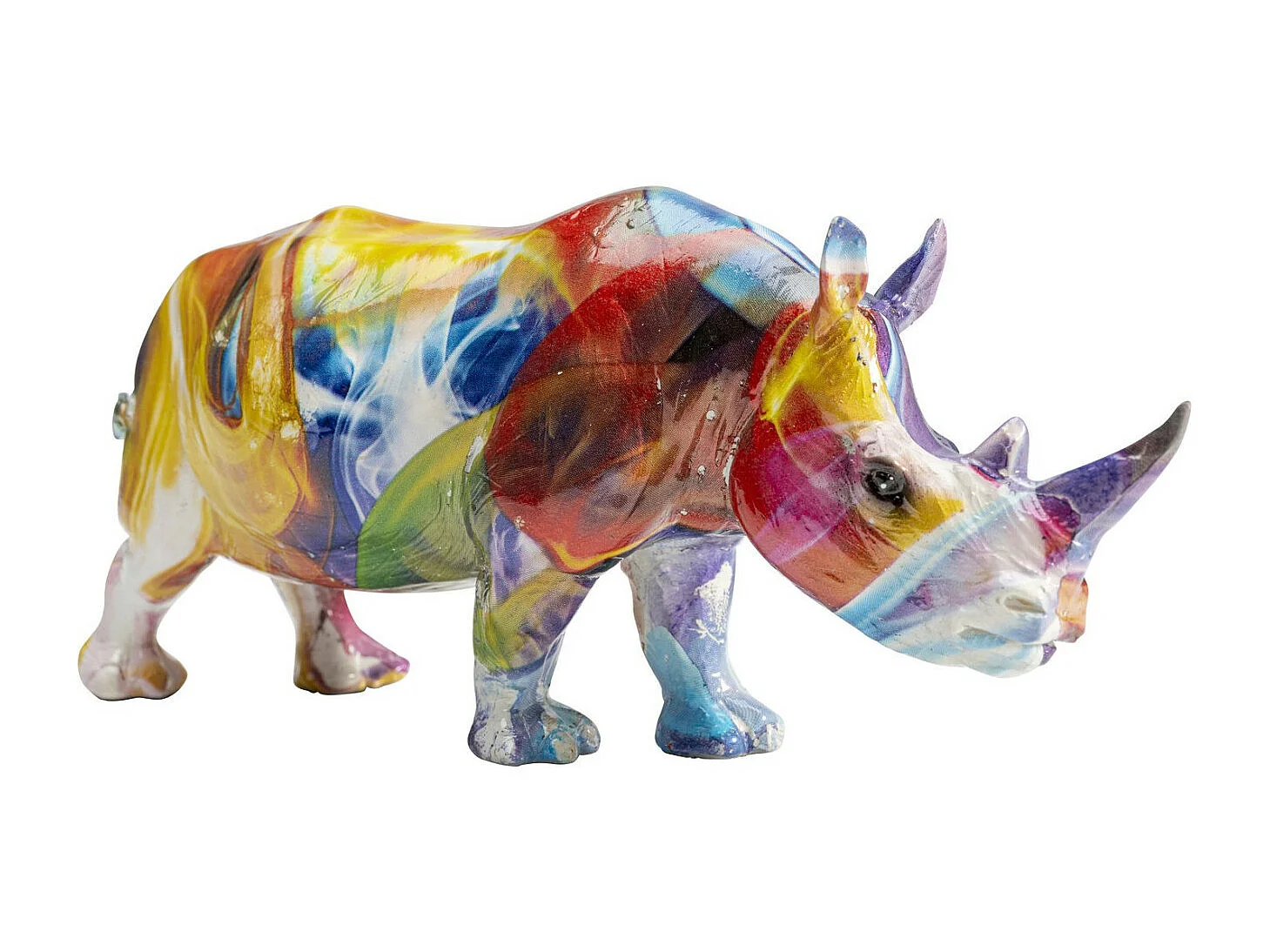 Deko Figur Colored Rhino