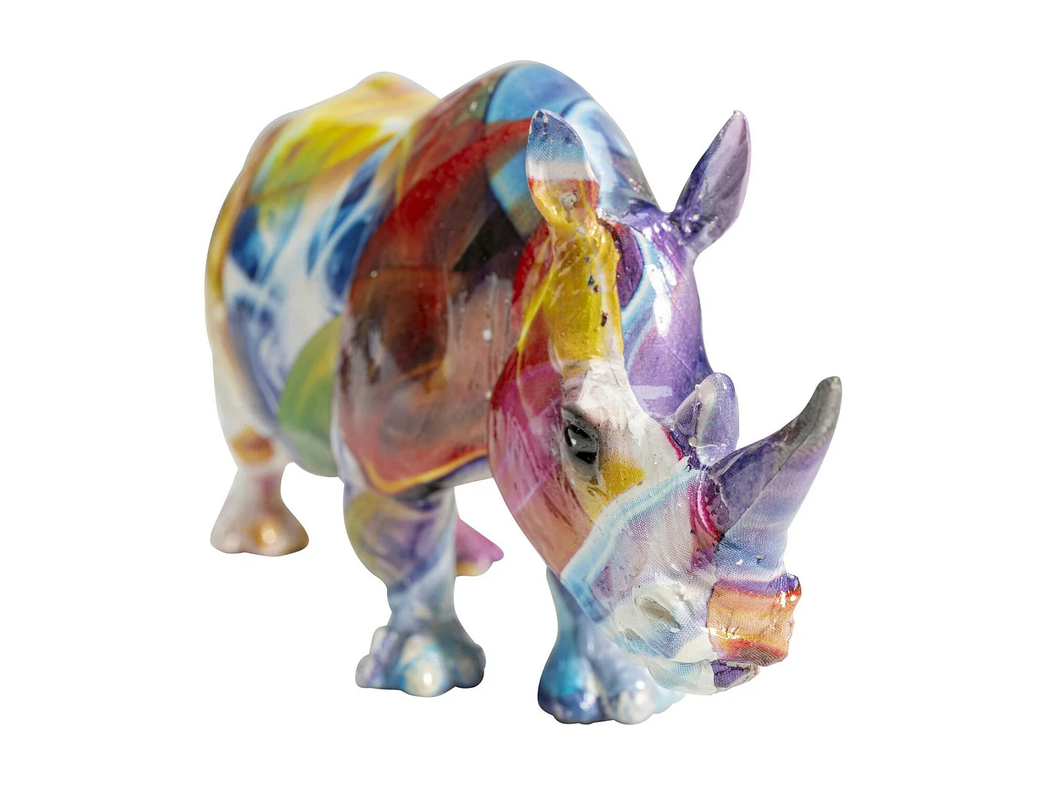 Deko Figur Colored Rhino
