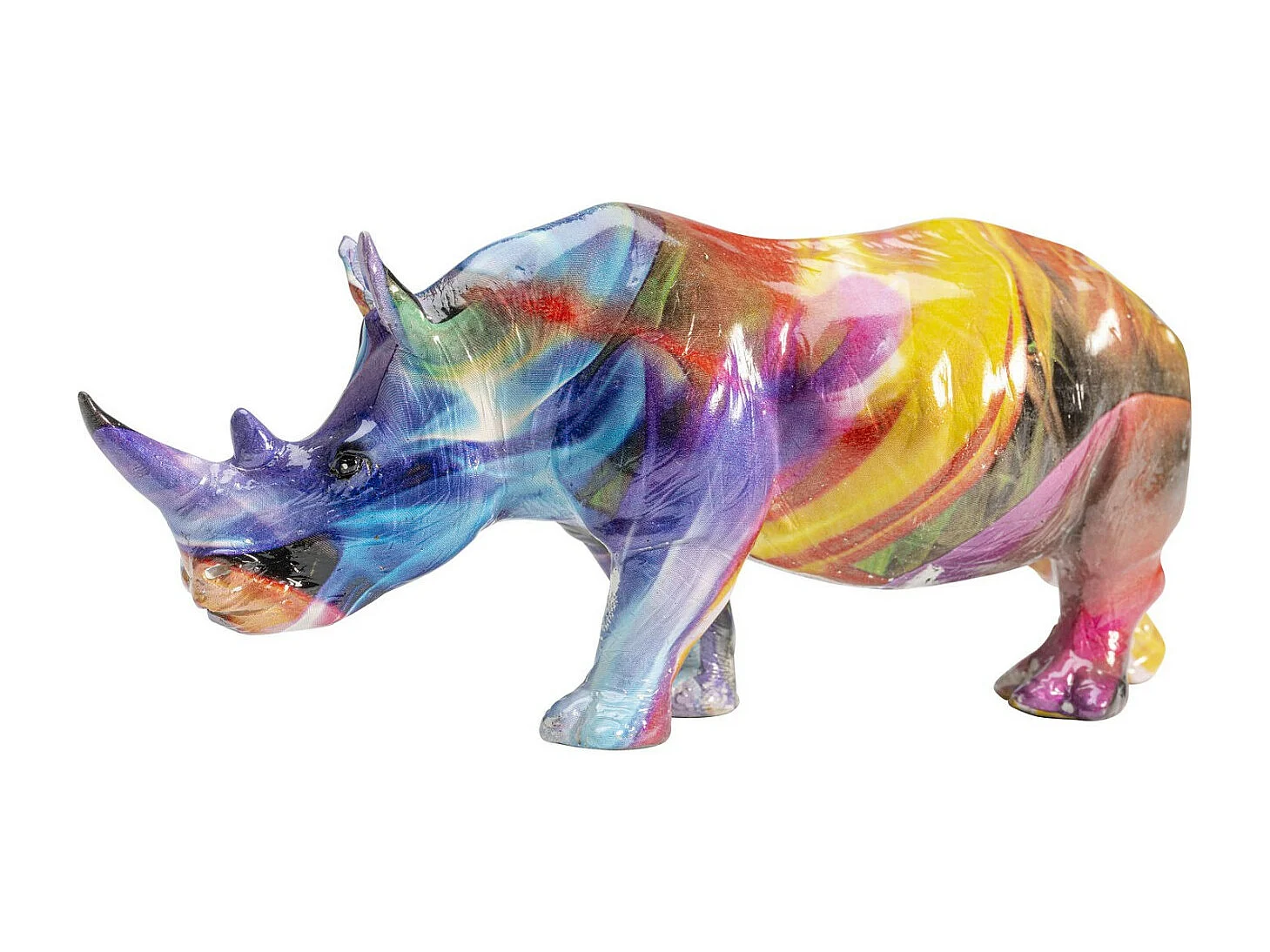 Deko Figur Colored Rhino