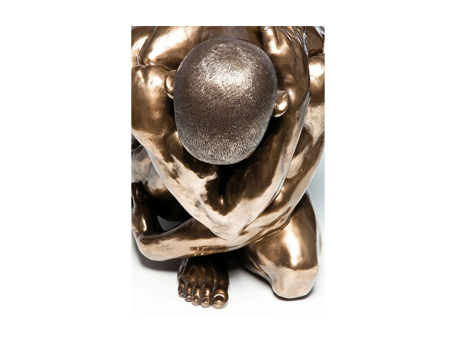 Deko Figur Nude Man Hug Bronze 54cm