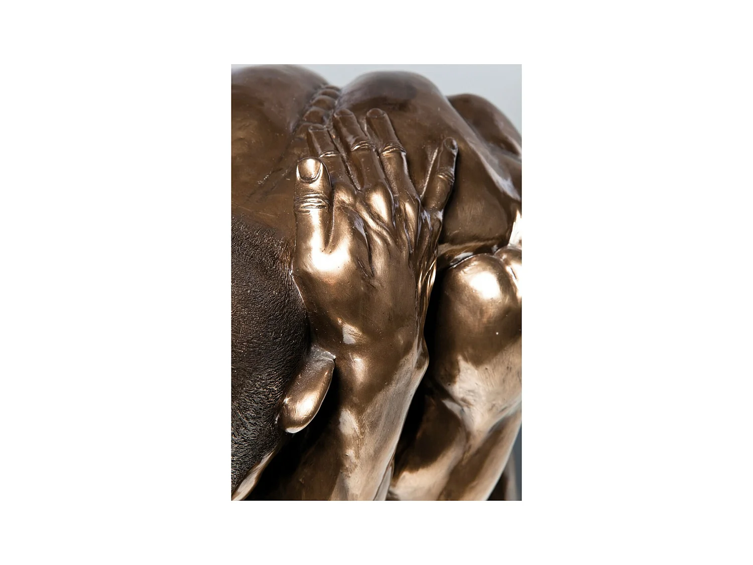 Figura decorativa Nude Man Hug bronzeo 54cm