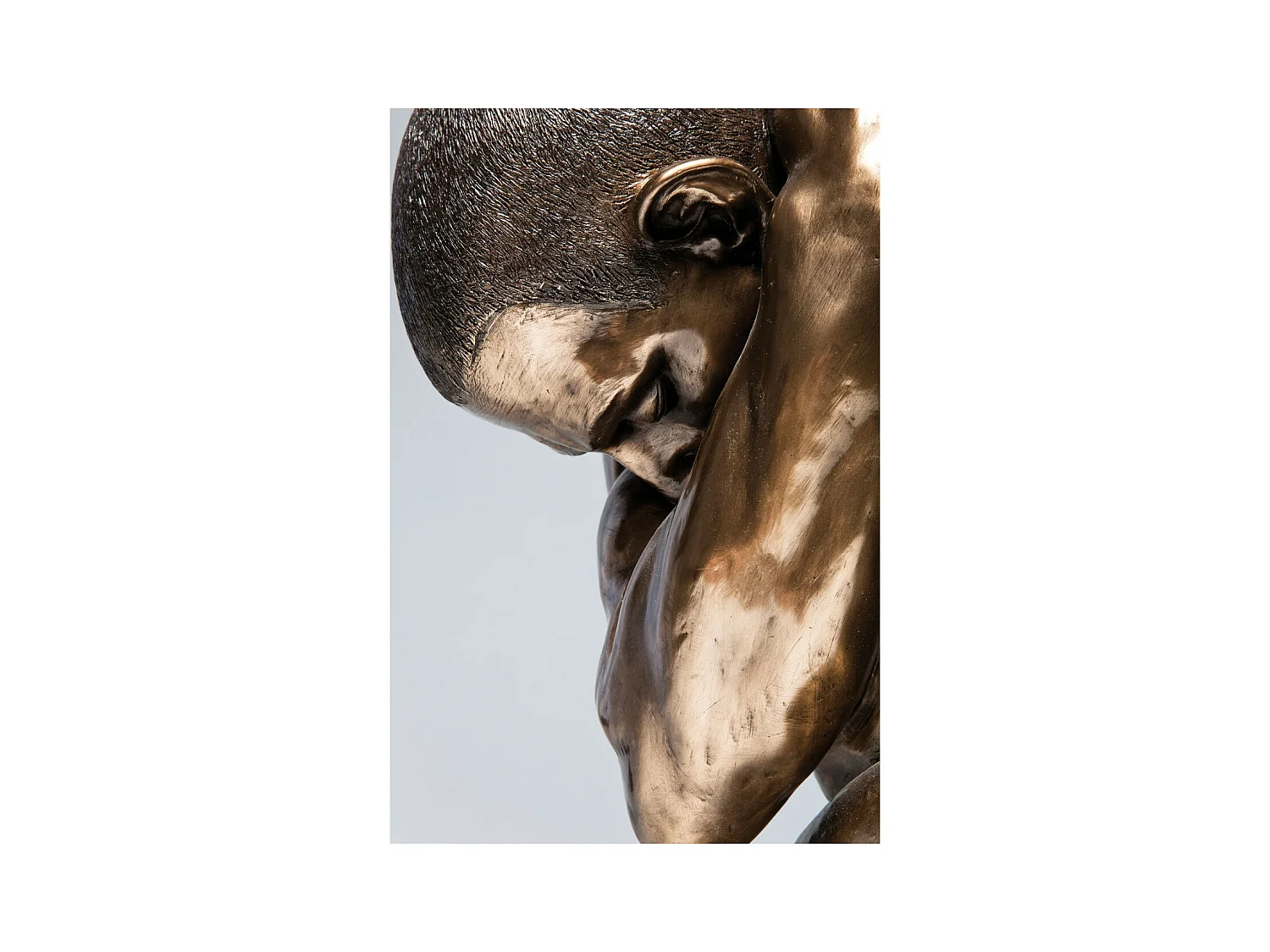 Figura decorativa Nude Man Hug bronzeo 54cm