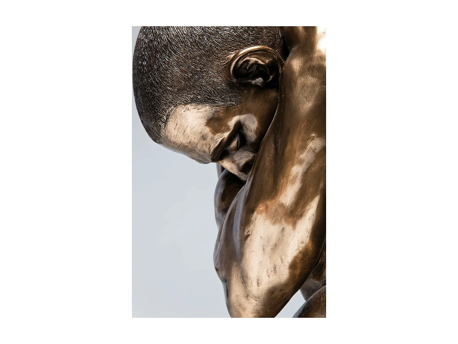 Figura decorativa Nude Man Hug bronzeo 54cm