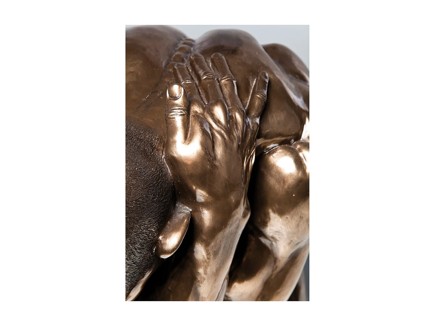 Figura decorativa Nude Man Hug bronzeo 54cm
