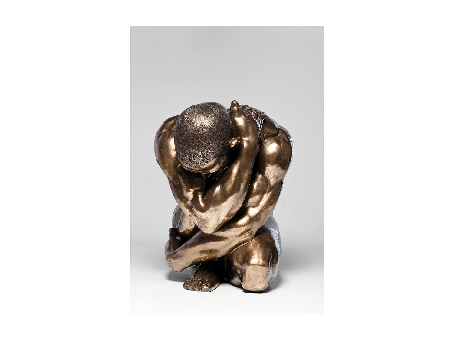 Figura decorativa Nude Man Hug bronzeo 54cm