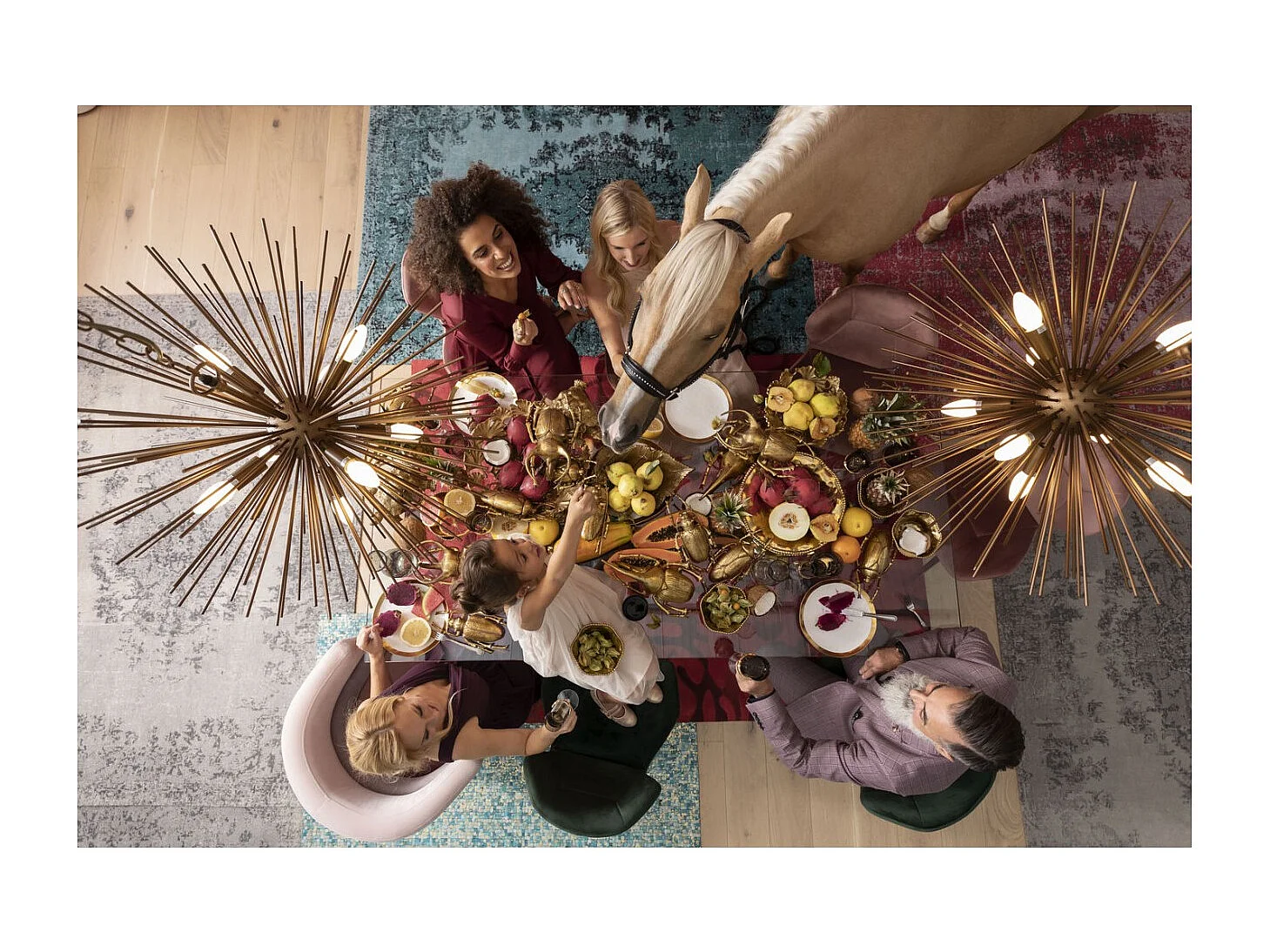 Wandschmuck Longicorn Beetle Gold