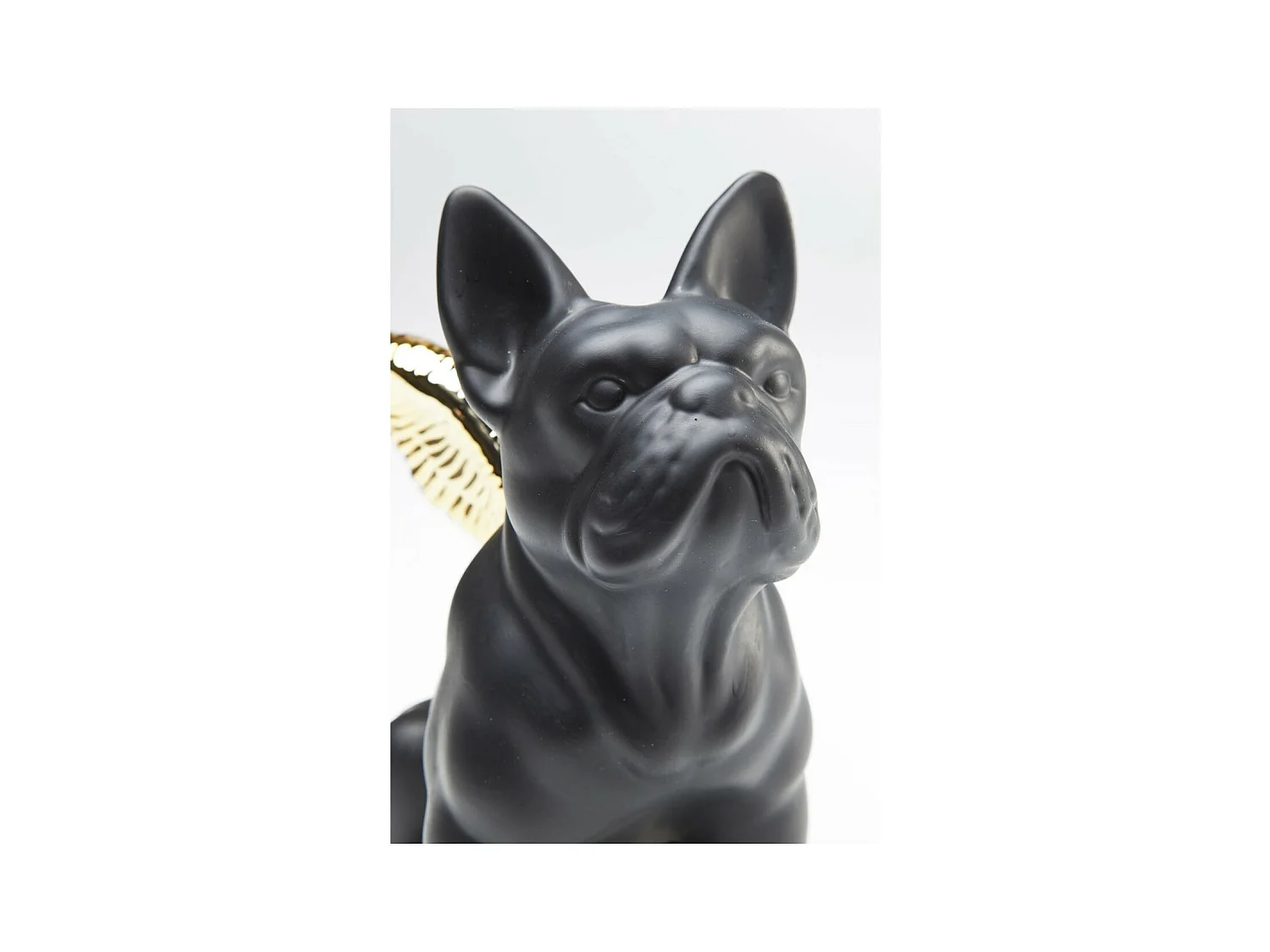 Figura decorativa Sitting Angel Dog oro-nero