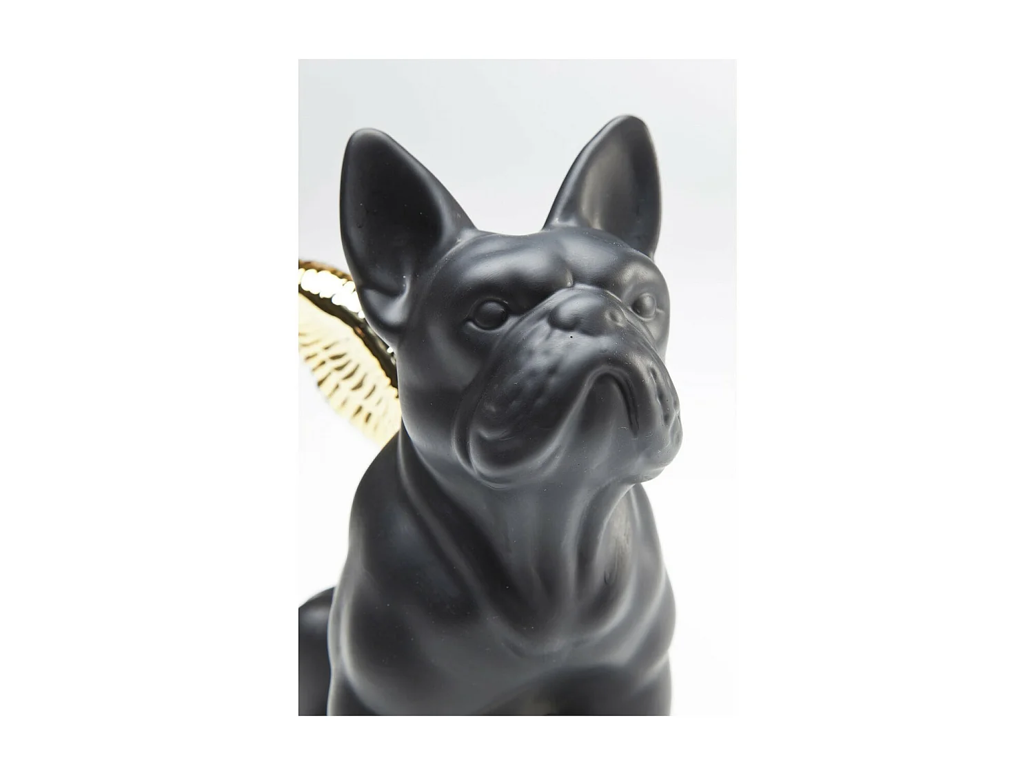 Figurine décorative  Sitting Angel Dog doré-noir