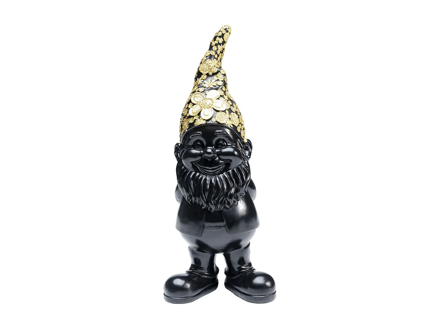 Figurine décorative Nain Standing noir-doré 30