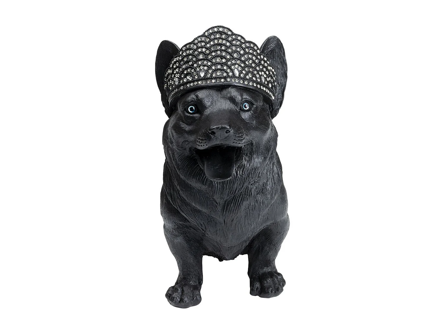 Figurine décorative Royal Standing Corgi noir 52cm