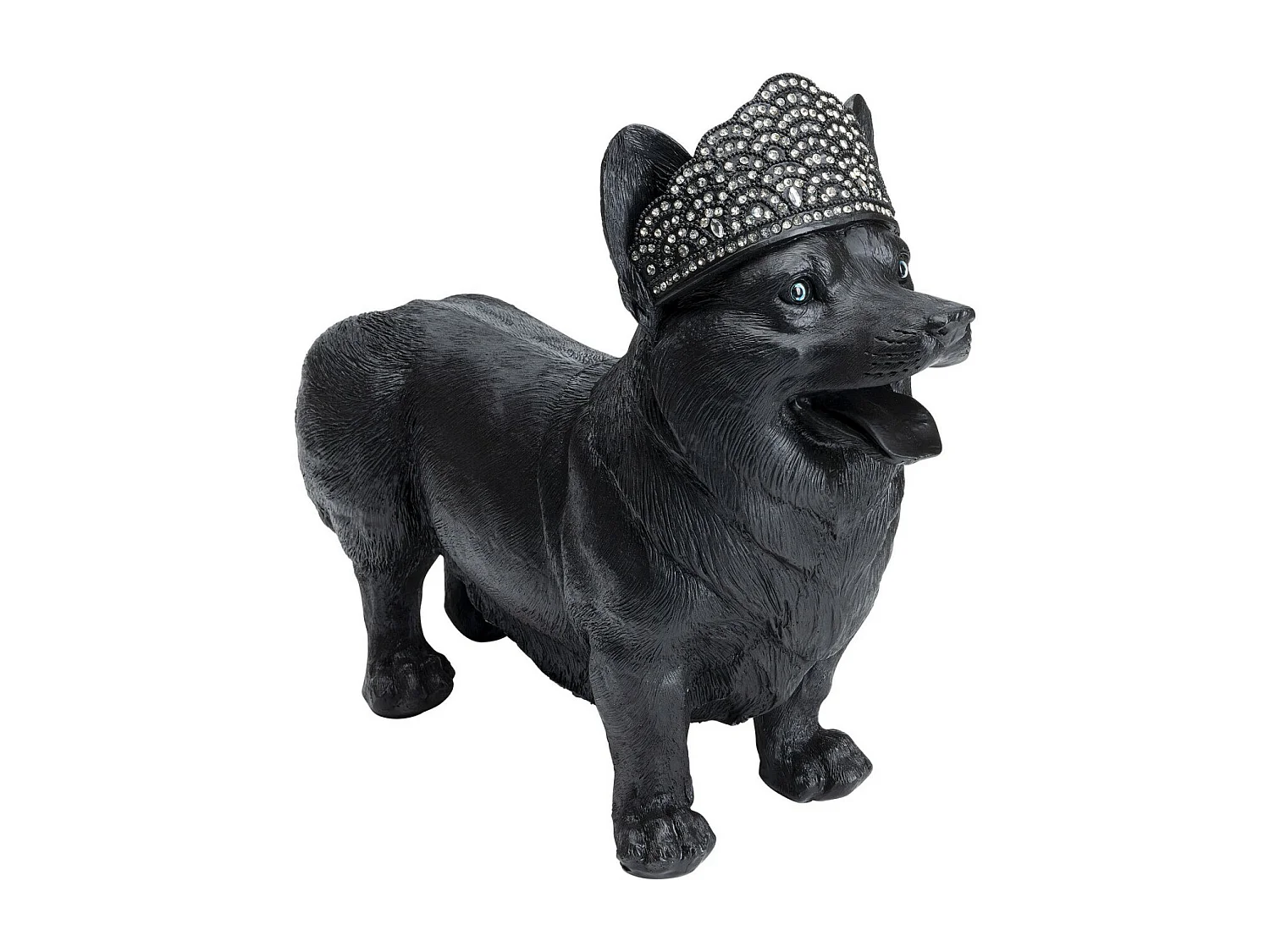 Figurine décorative Royal Standing Corgi noir 52cm