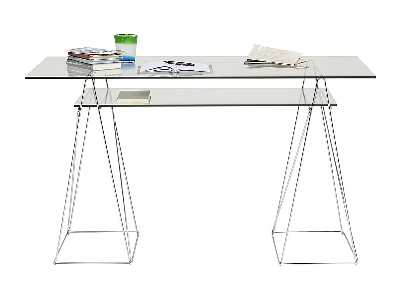 Table Polar chromé  8 mm (verre trempé)