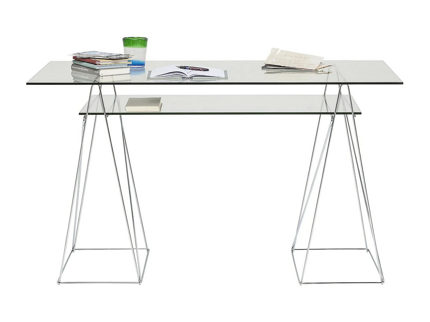 Table Polar chromé  8 mm (verre trempé)