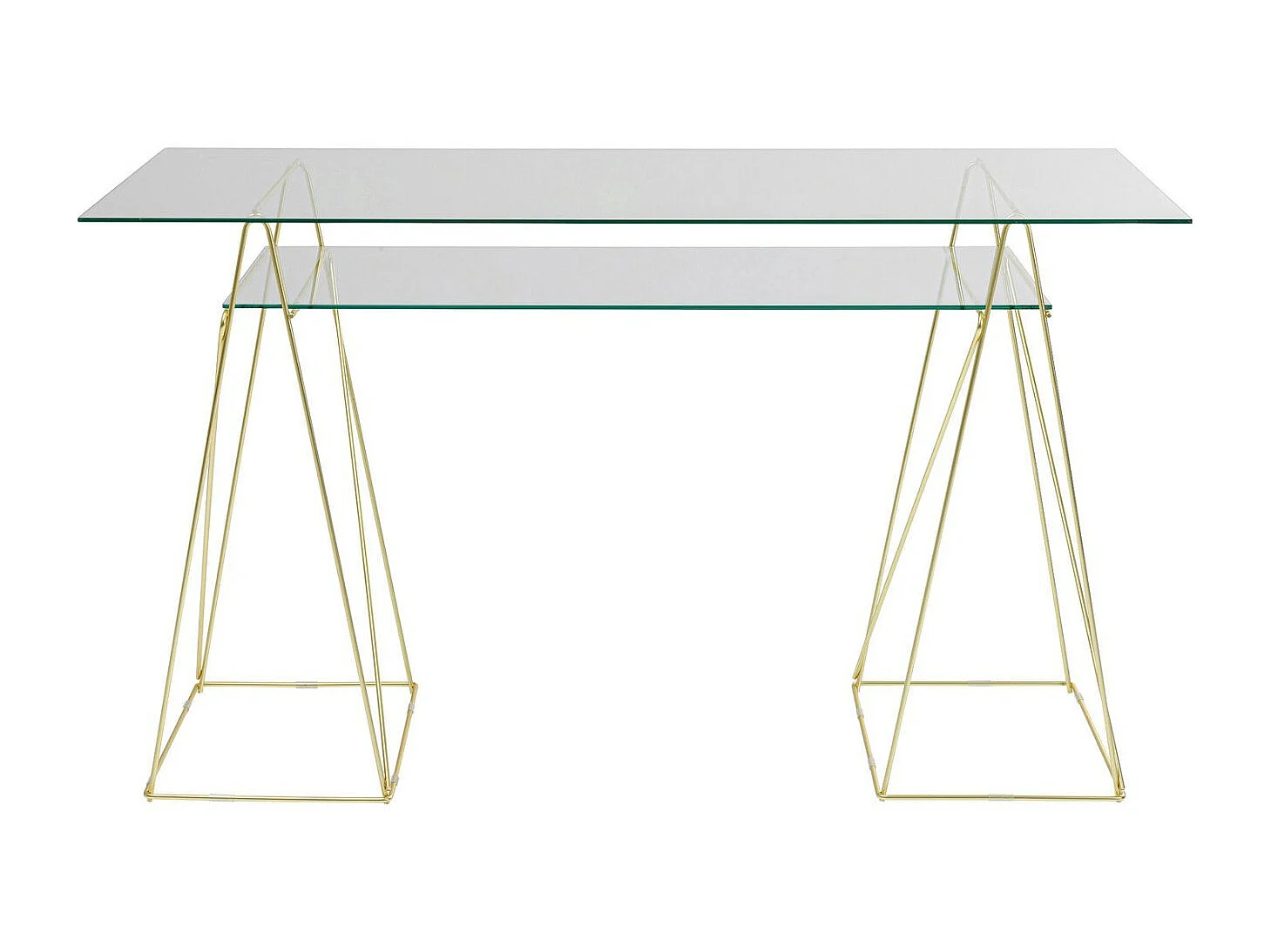 Table Polar laiton-verre trempé 8mm