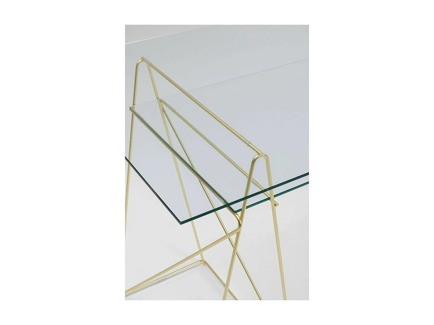 Table Polar laiton-verre trempé 8mm