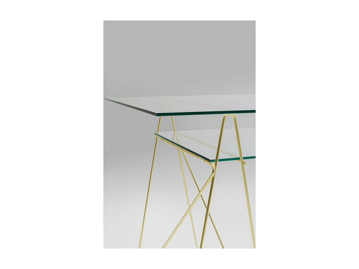 Table Polar laiton-verre trempé 8mm