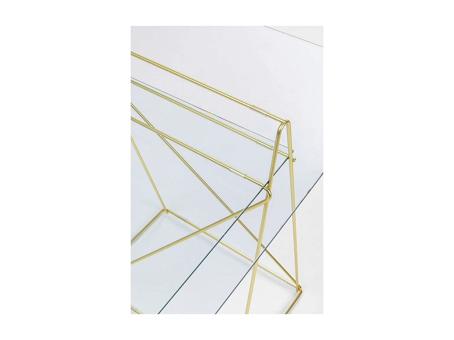 Table Polar laiton-verre trempé 8mm