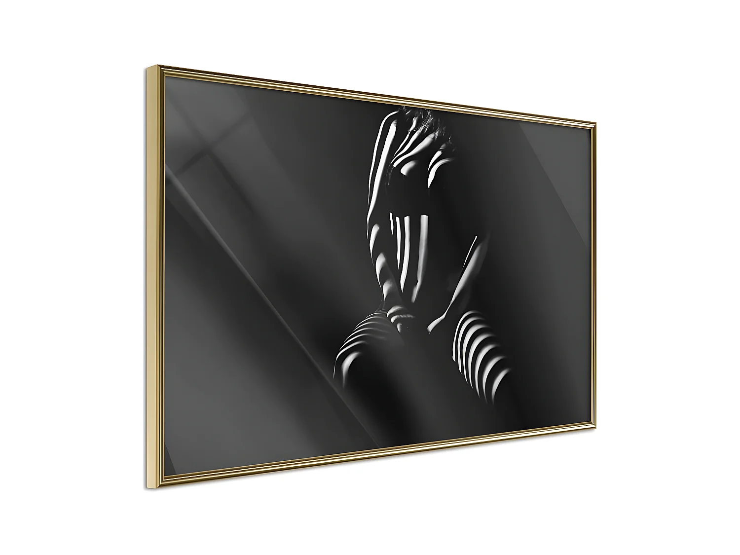 Affiche Murale Encadrée "Blinds Shadow" 60 x 40 cm Or