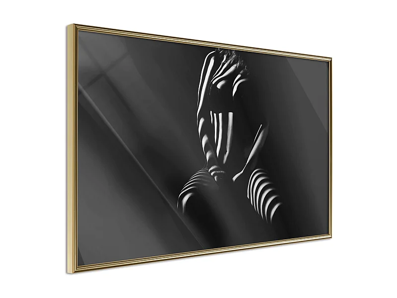 Affiche Murale Encadrée "Blinds Shadow" 60 x 40 cm Or