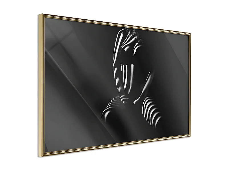 Affiche Murale Encadrée "Blinds Shadow" 45 x 30 cm Or
