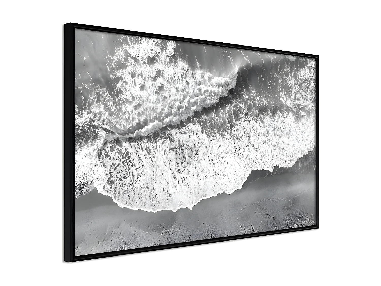 Affiche Murale Encadrée "Power of the Sea" 45 x 30 cm Noir