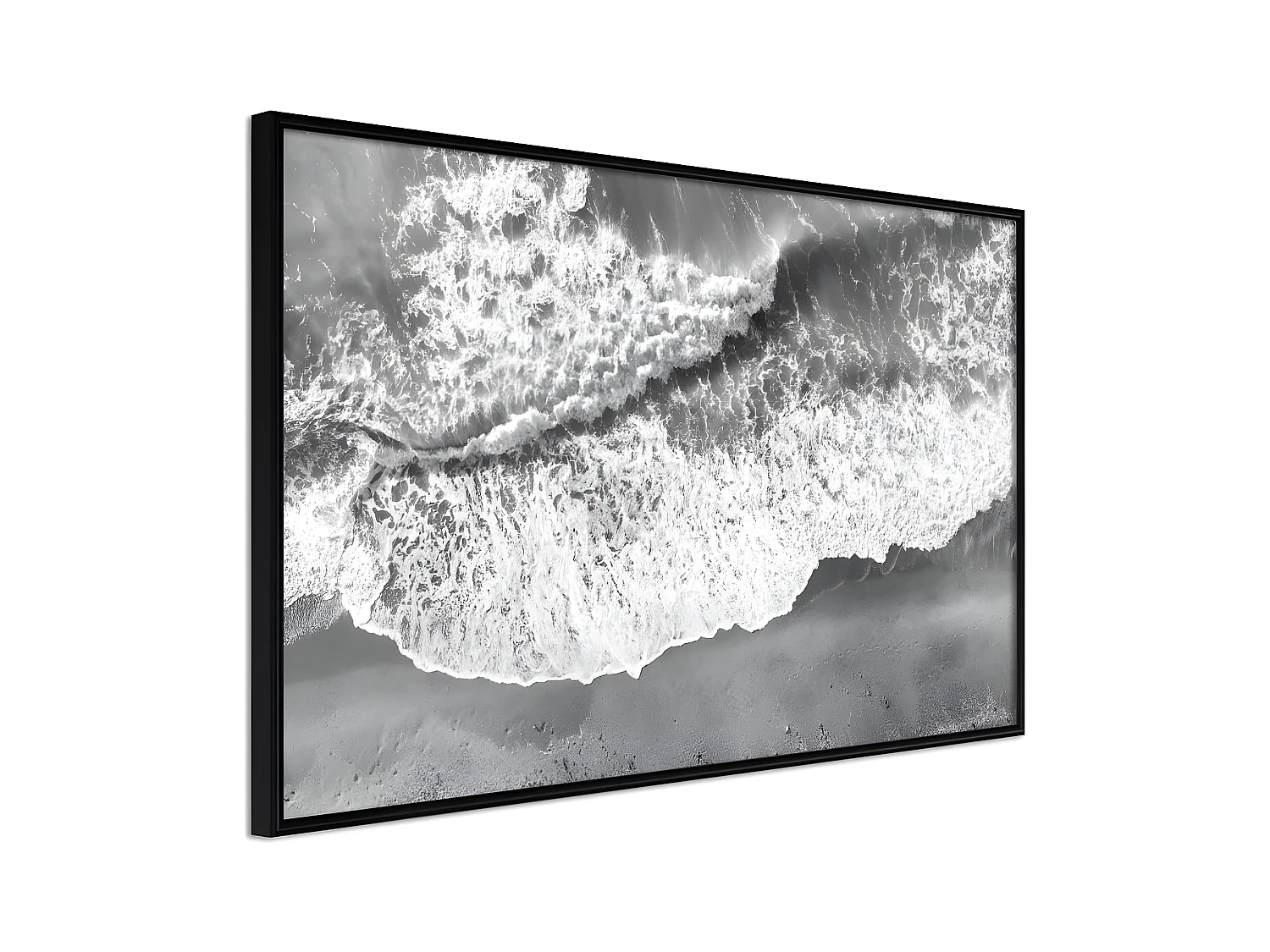 Affiche Murale Encadrée "Power of the Sea" 45 x 30 cm Noir