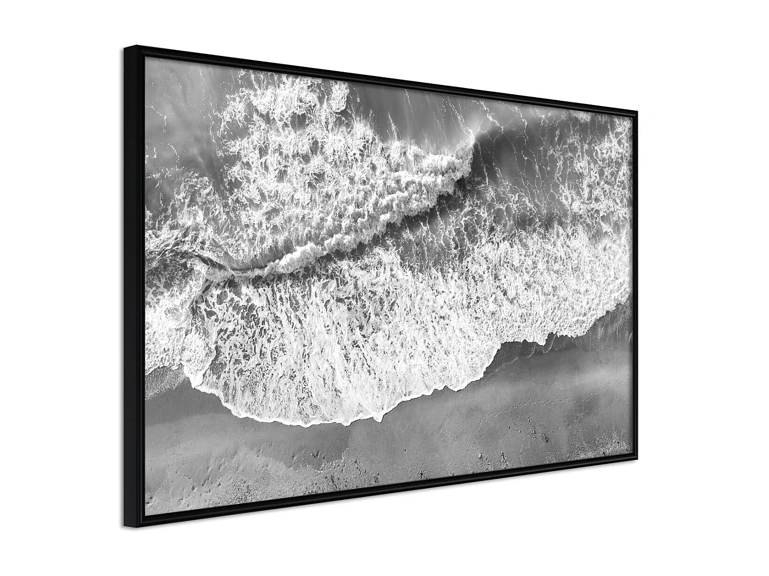 Affiche Murale Encadrée "Power of the Sea" 45 x 30 cm Noir