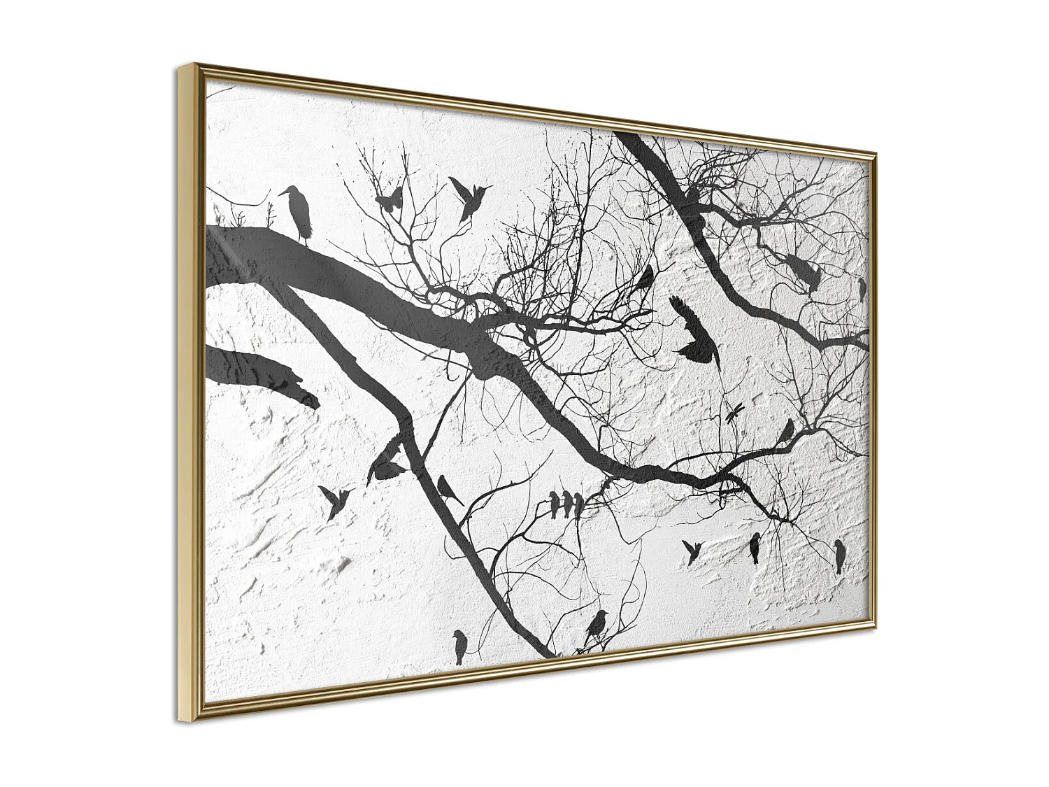 Affiche Murale Encadrée "Twitter II" 60 x 40 cm Or