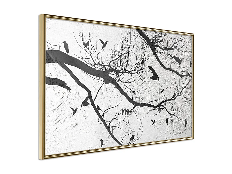 Affiche Murale Encadrée "Twitter II" 60 x 40 cm Or