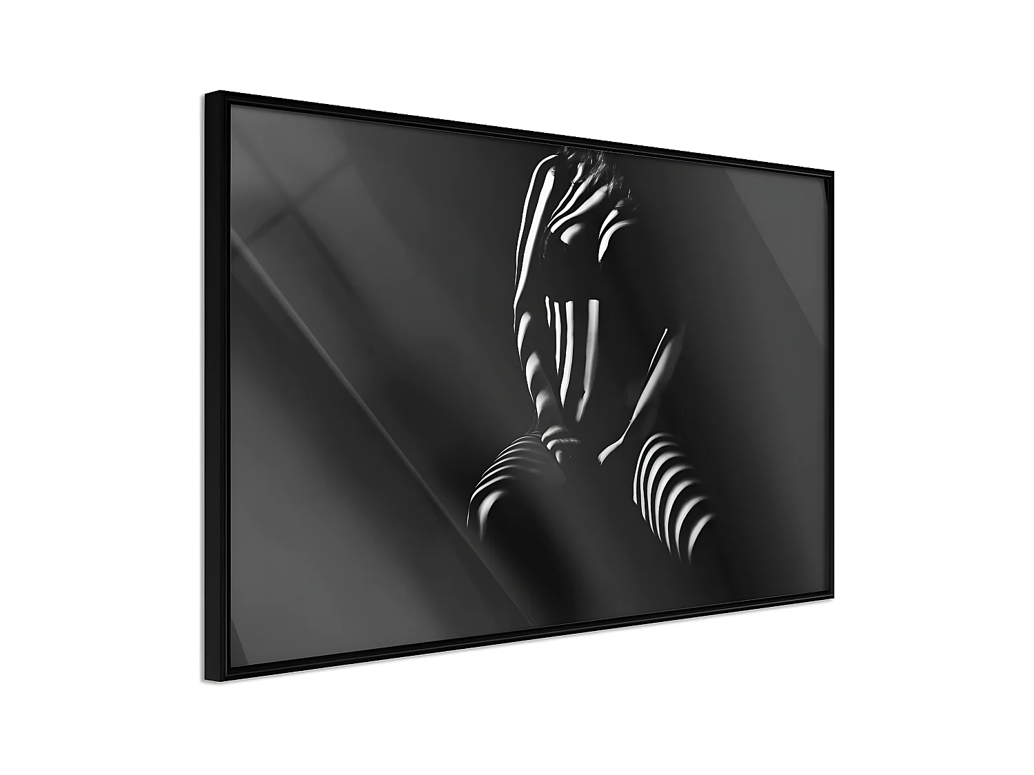 Affiche Murale Encadrée "Blinds Shadow" 90 x 60 cm Noir