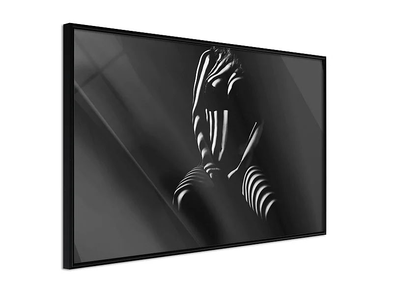 Affiche Murale Encadrée "Blinds Shadow" 90 x 60 cm Noir