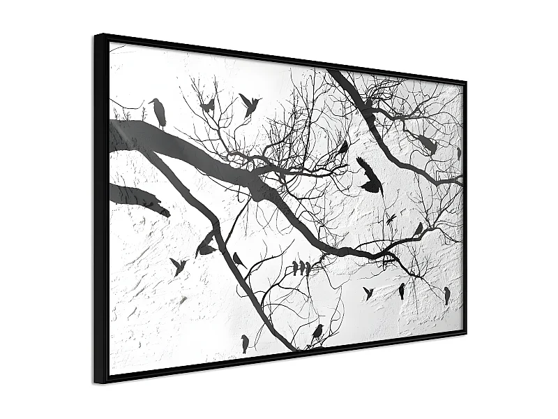 Affiche Murale Encadrée "Twitter II" 45 x 30 cm Noir