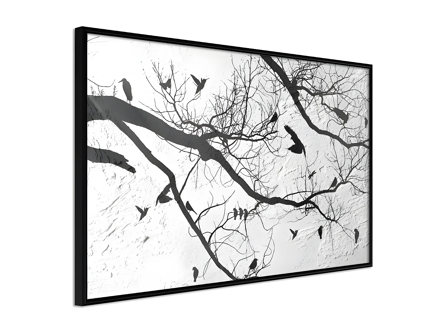 Affiche Murale Encadrée "Twitter II" 45 x 30 cm Noir