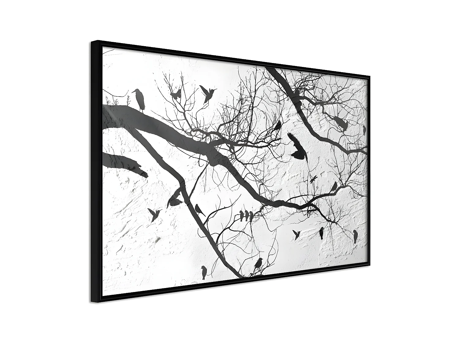 Affiche Murale Encadrée "Twitter II" 45 x 30 cm Noir