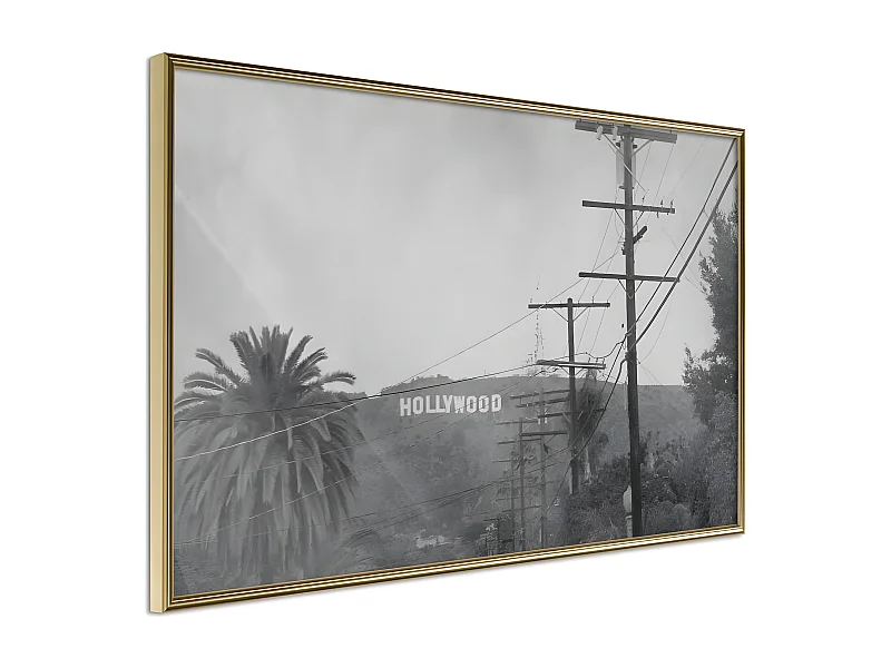 Affiche Murale Encadrée "Old Hollywood" 45 x 30 cm Or