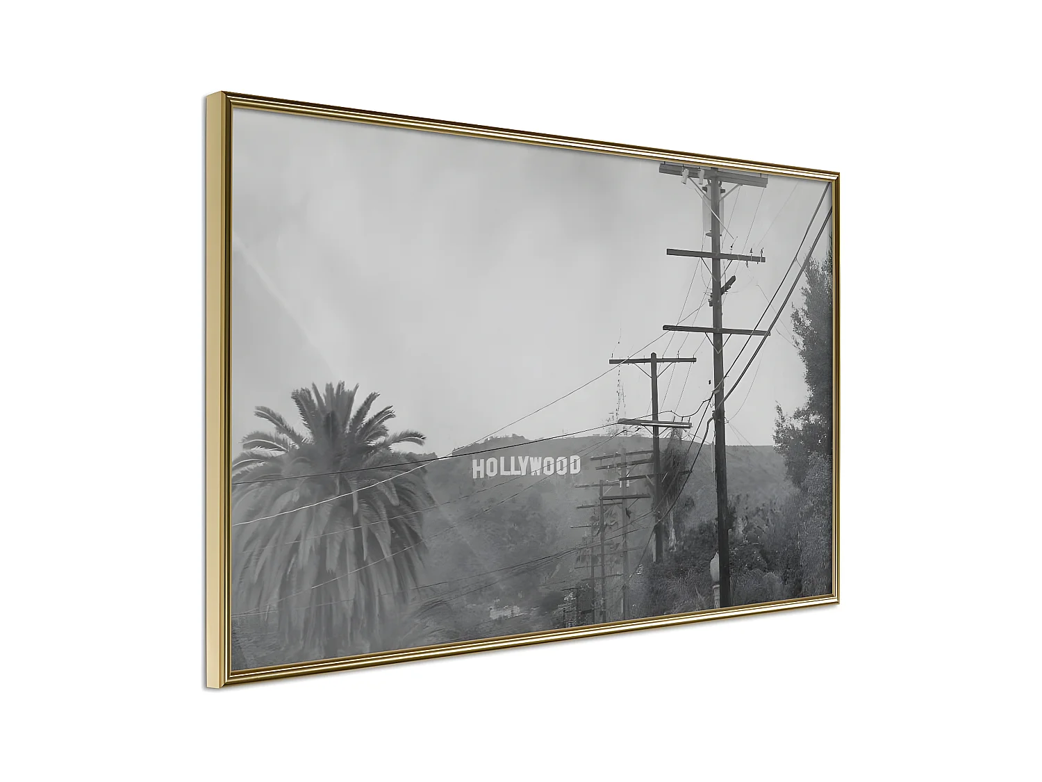 Affiche Murale Encadrée "Old Hollywood" 45 x 30 cm Or